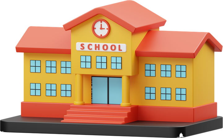 School building illustration
