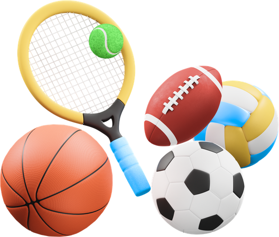 Sports equipment illustration