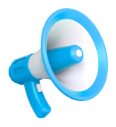 3D megaphone icon