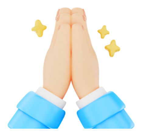 3D thank-you hands icon for Celebrate and Thank You