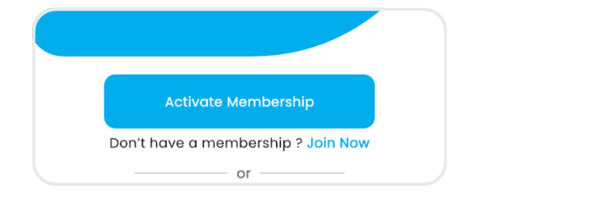 Swoodle app Activate Membership screen with Join Now link