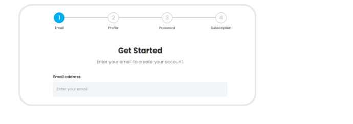 Swoodle website Get Started form with email address field