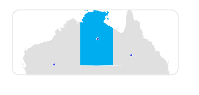 Map of Australia showing user and redemption location data