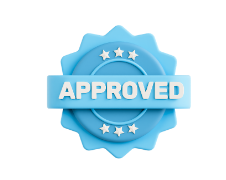 3D approved seal icon