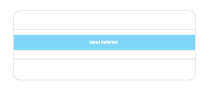 Send Referral button on the merchant referral form