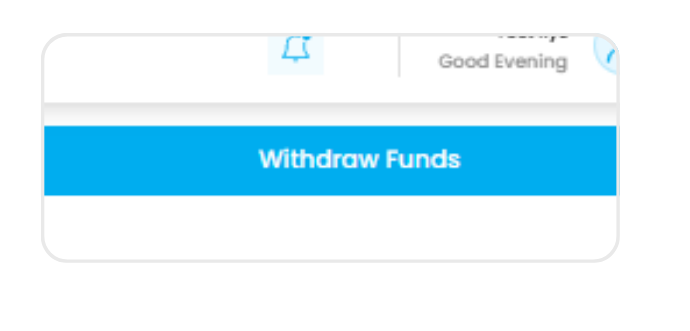 Withdraw Funds button on the transactions screen